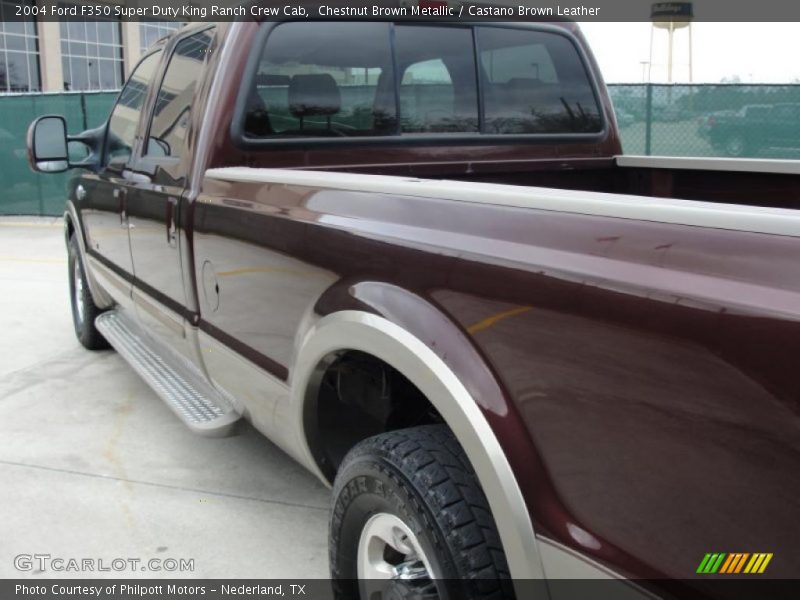 Chestnut Brown Metallic / Castano Brown Leather 2004 Ford F350 Super Duty King Ranch Crew Cab