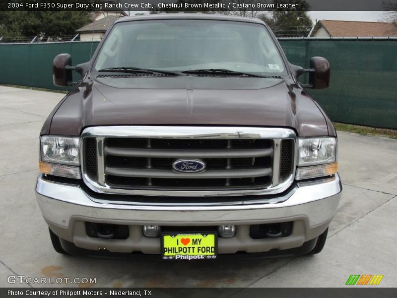 Chestnut Brown Metallic / Castano Brown Leather 2004 Ford F350 Super Duty King Ranch Crew Cab