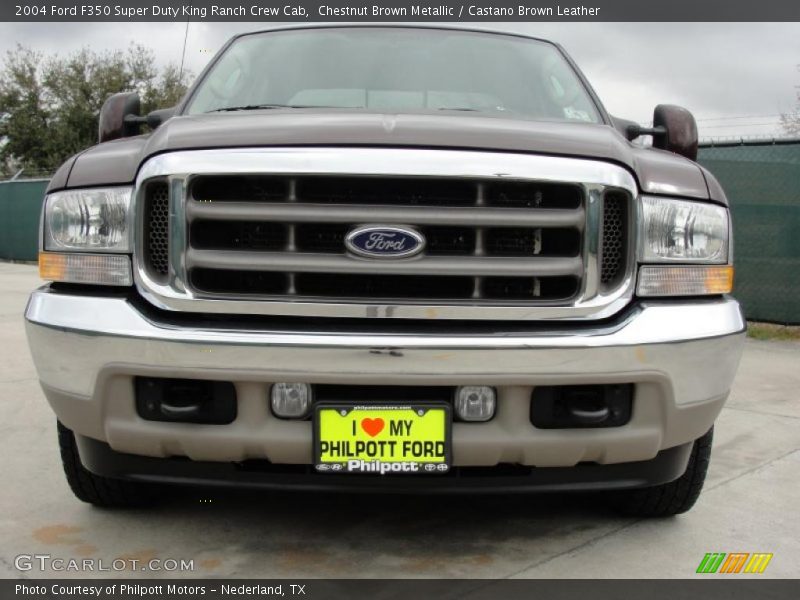 Chestnut Brown Metallic / Castano Brown Leather 2004 Ford F350 Super Duty King Ranch Crew Cab