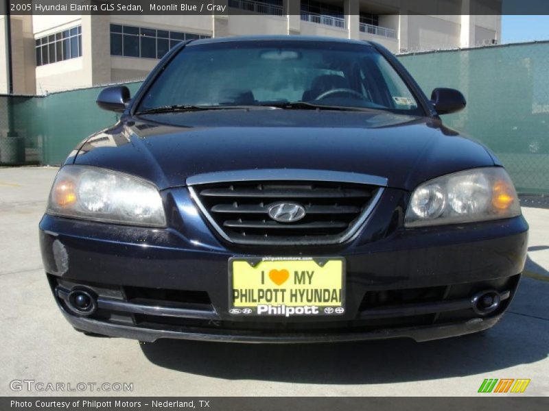 Moonlit Blue / Gray 2005 Hyundai Elantra GLS Sedan