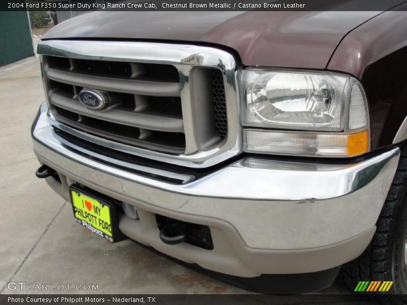 Chestnut Brown Metallic / Castano Brown Leather 2004 Ford F350 Super Duty King Ranch Crew Cab