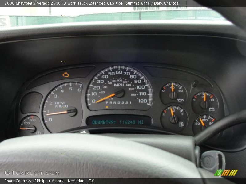  2006 Silverado 2500HD Work Truck Extended Cab 4x4 Work Truck Extended Cab 4x4 Gauges