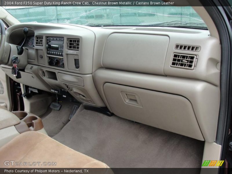 Chestnut Brown Metallic / Castano Brown Leather 2004 Ford F350 Super Duty King Ranch Crew Cab