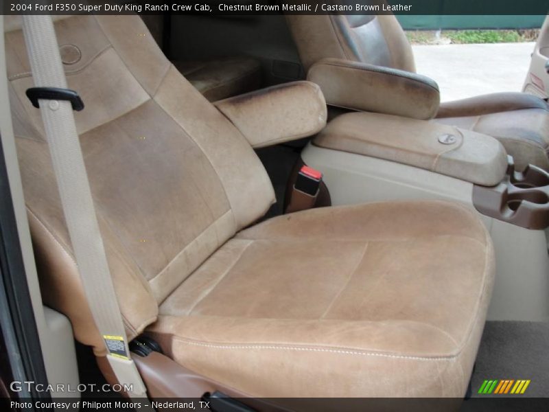  2004 F350 Super Duty King Ranch Crew Cab Castano Brown Leather Interior