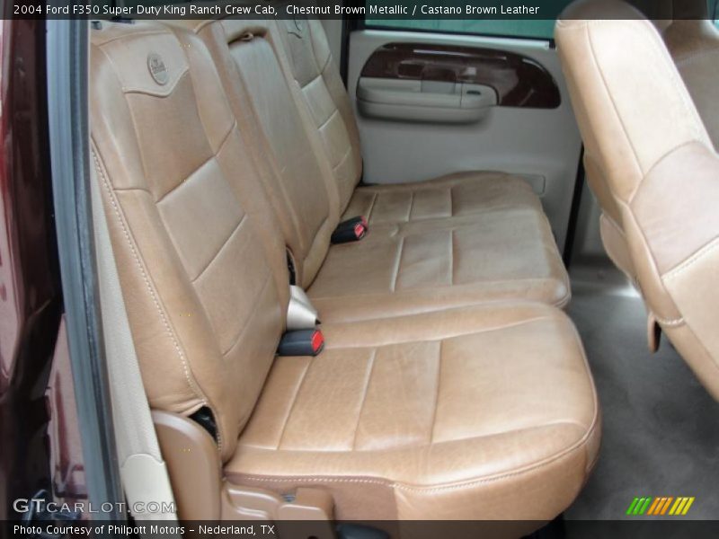  2004 F350 Super Duty King Ranch Crew Cab Castano Brown Leather Interior