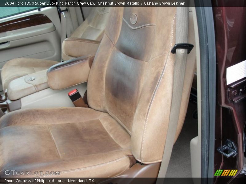 Chestnut Brown Metallic / Castano Brown Leather 2004 Ford F350 Super Duty King Ranch Crew Cab