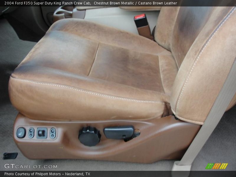 Chestnut Brown Metallic / Castano Brown Leather 2004 Ford F350 Super Duty King Ranch Crew Cab