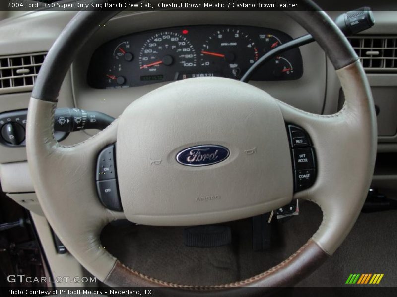 Chestnut Brown Metallic / Castano Brown Leather 2004 Ford F350 Super Duty King Ranch Crew Cab