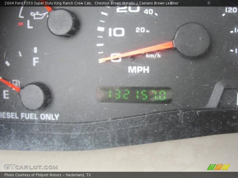 Chestnut Brown Metallic / Castano Brown Leather 2004 Ford F350 Super Duty King Ranch Crew Cab