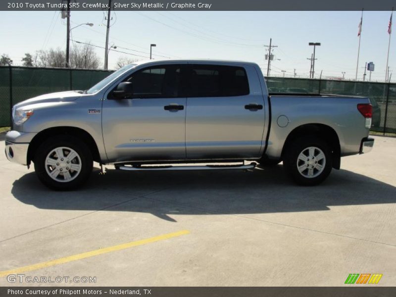 Silver Sky Metallic / Graphite Gray 2010 Toyota Tundra SR5 CrewMax