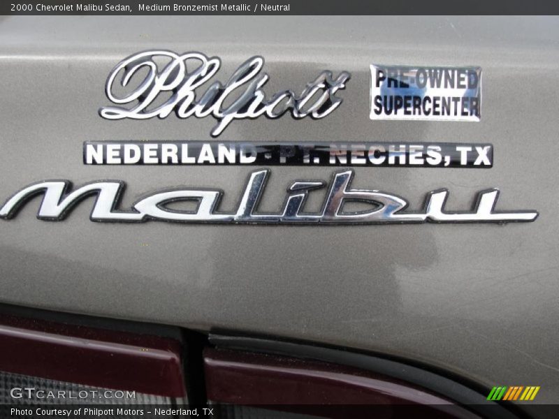 Medium Bronzemist Metallic / Neutral 2000 Chevrolet Malibu Sedan