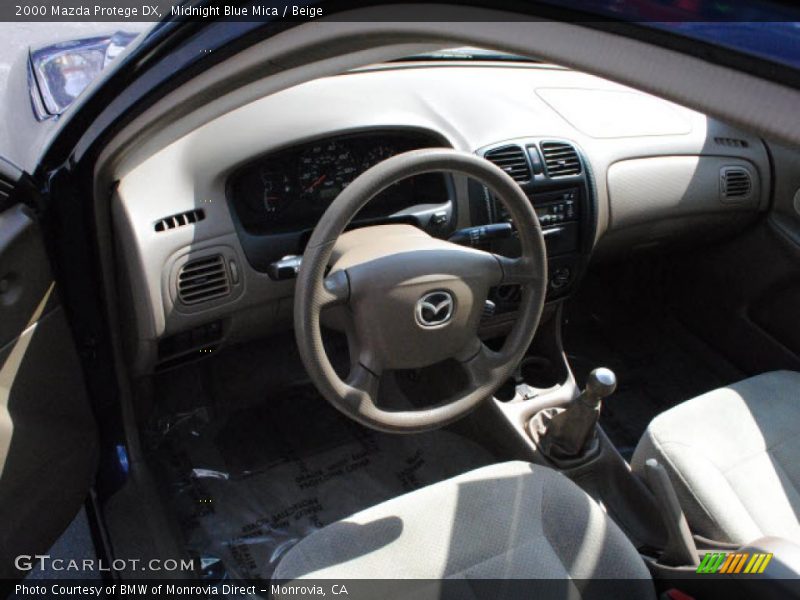 Midnight Blue Mica / Beige 2000 Mazda Protege DX