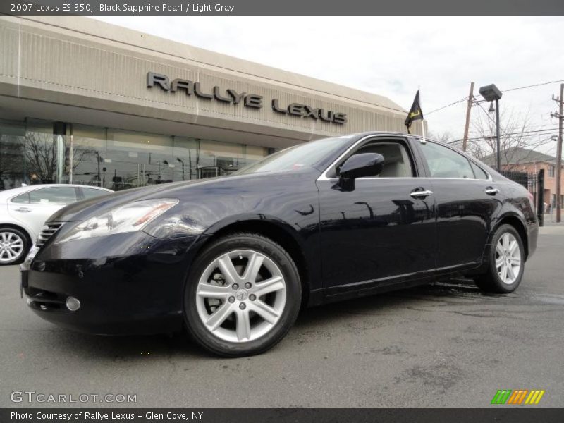 Black Sapphire Pearl / Light Gray 2007 Lexus ES 350