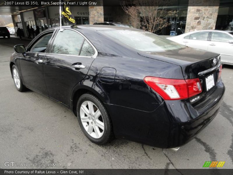 Black Sapphire Pearl / Light Gray 2007 Lexus ES 350