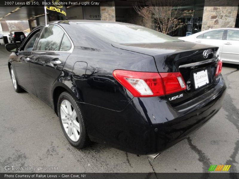 Black Sapphire Pearl / Light Gray 2007 Lexus ES 350