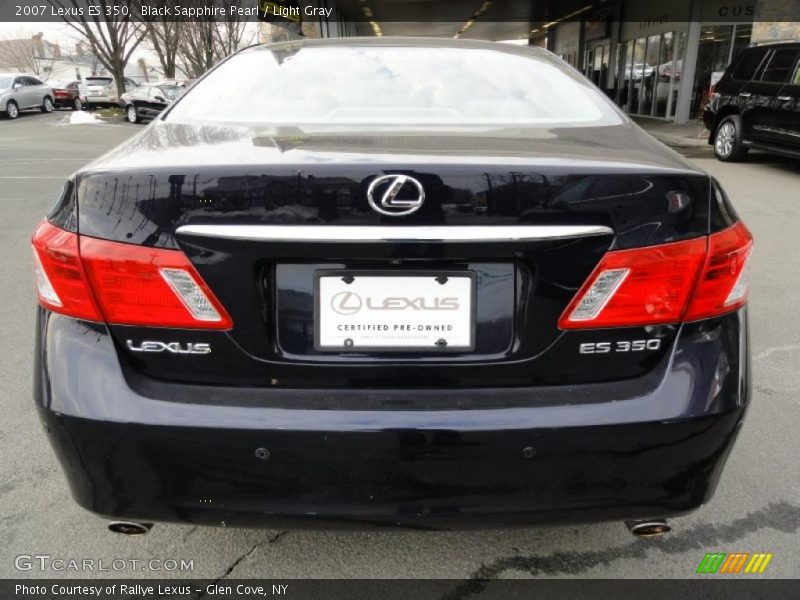 Black Sapphire Pearl / Light Gray 2007 Lexus ES 350