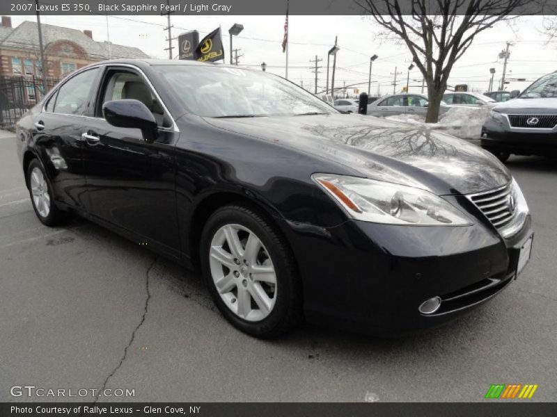 Black Sapphire Pearl / Light Gray 2007 Lexus ES 350