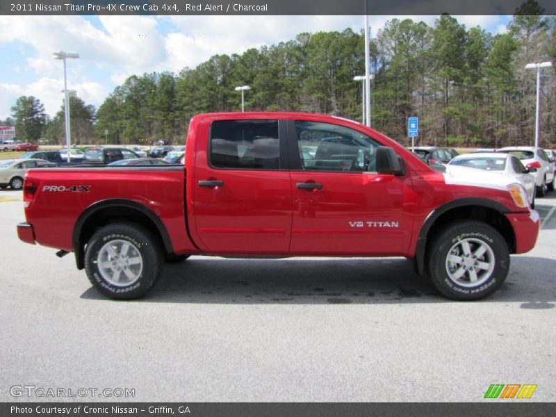 Red Alert / Charcoal 2011 Nissan Titan Pro-4X Crew Cab 4x4