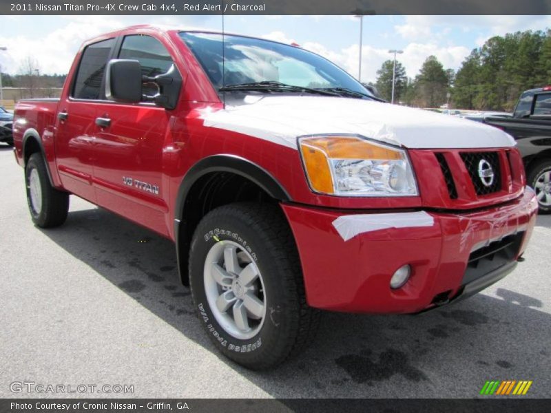 Red Alert / Charcoal 2011 Nissan Titan Pro-4X Crew Cab 4x4