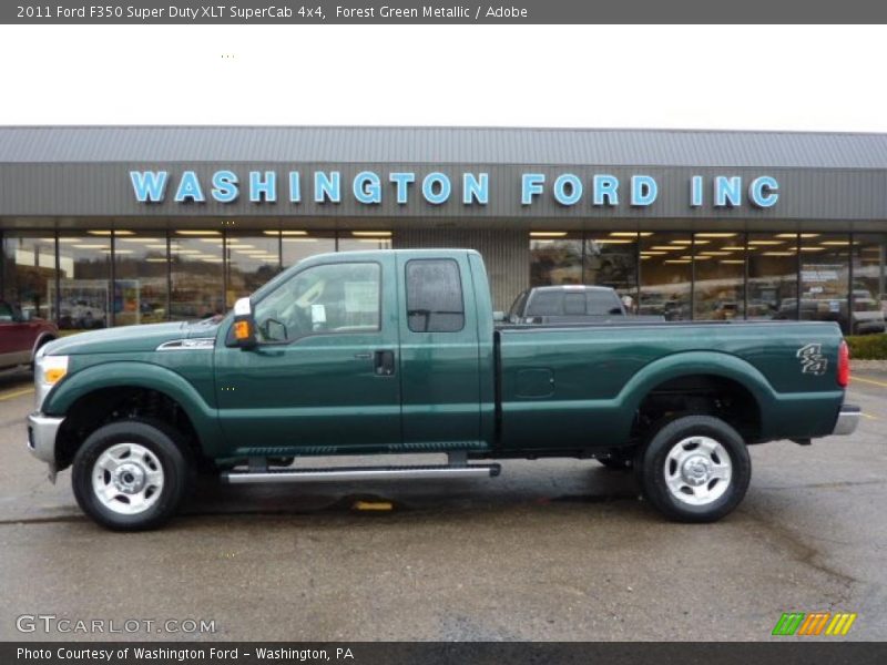 Forest Green Metallic / Adobe 2011 Ford F350 Super Duty XLT SuperCab 4x4