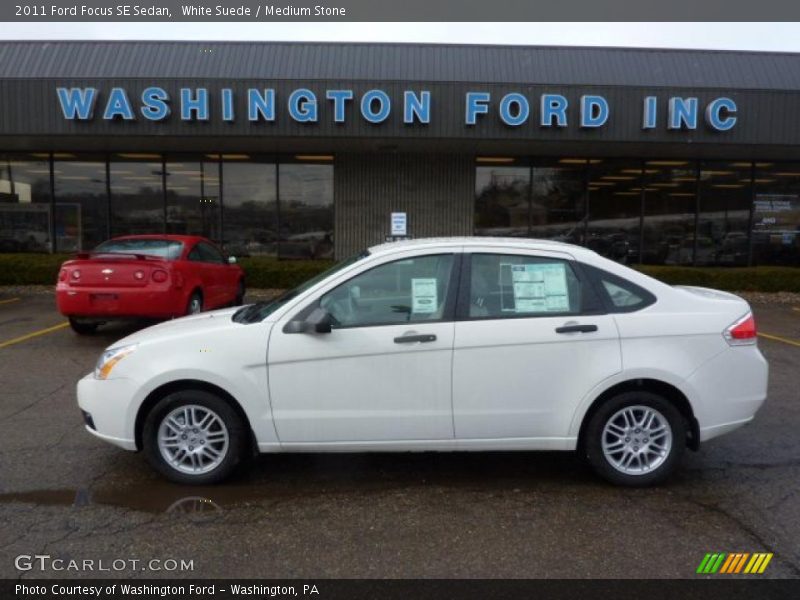 White Suede / Medium Stone 2011 Ford Focus SE Sedan