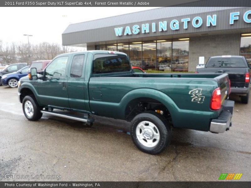 Forest Green Metallic / Adobe 2011 Ford F350 Super Duty XLT SuperCab 4x4