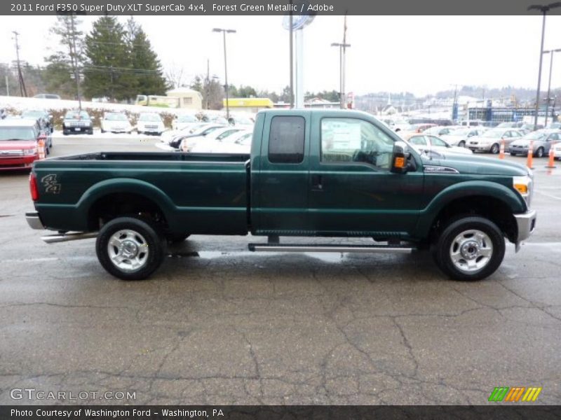 Forest Green Metallic / Adobe 2011 Ford F350 Super Duty XLT SuperCab 4x4
