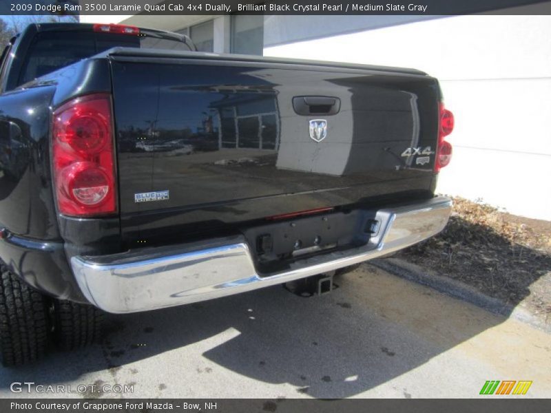 Brilliant Black Crystal Pearl / Medium Slate Gray 2009 Dodge Ram 3500 Laramie Quad Cab 4x4 Dually