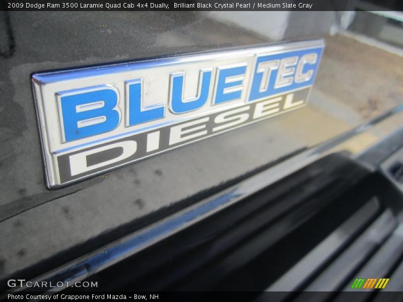 Brilliant Black Crystal Pearl / Medium Slate Gray 2009 Dodge Ram 3500 Laramie Quad Cab 4x4 Dually