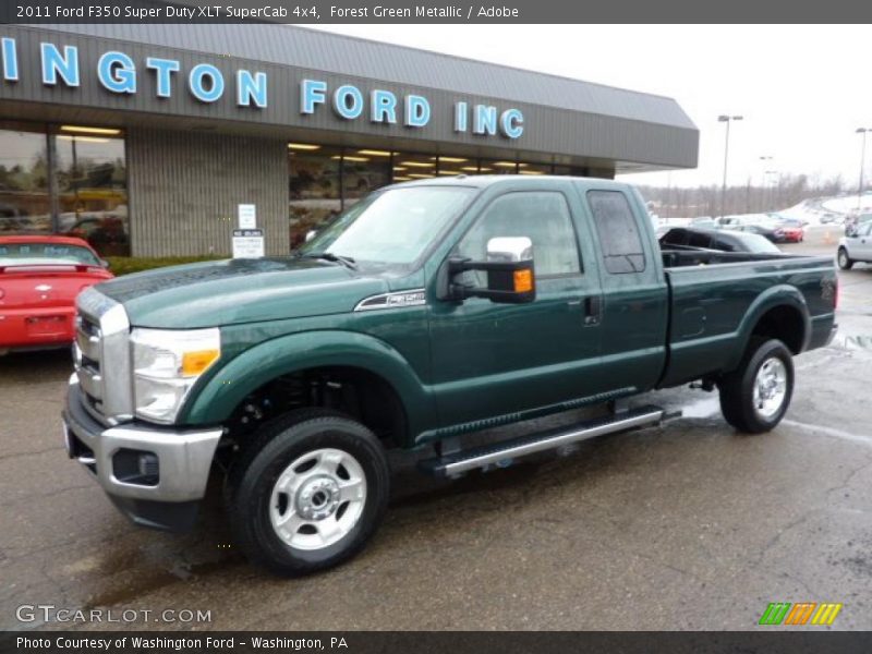 Forest Green Metallic / Adobe 2011 Ford F350 Super Duty XLT SuperCab 4x4
