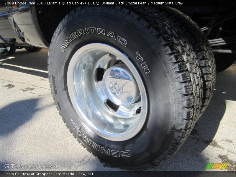 Brilliant Black Crystal Pearl / Medium Slate Gray 2009 Dodge Ram 3500 Laramie Quad Cab 4x4 Dually