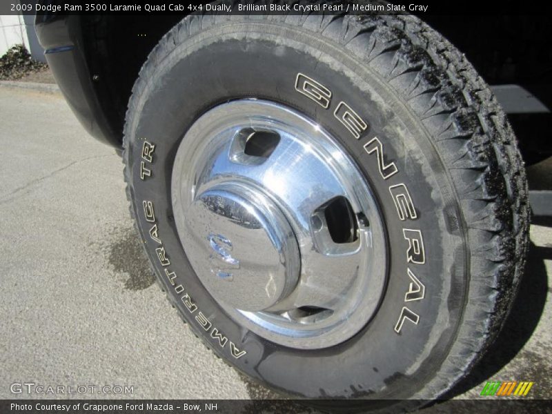 Brilliant Black Crystal Pearl / Medium Slate Gray 2009 Dodge Ram 3500 Laramie Quad Cab 4x4 Dually