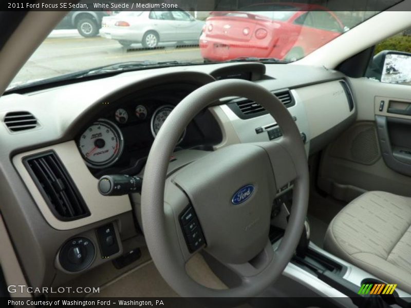 White Suede / Medium Stone 2011 Ford Focus SE Sedan