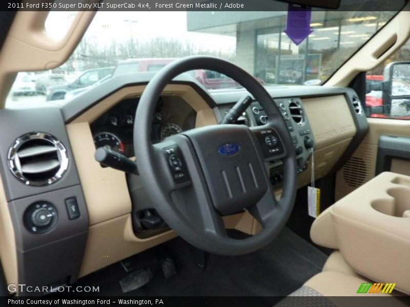 Forest Green Metallic / Adobe 2011 Ford F350 Super Duty XLT SuperCab 4x4