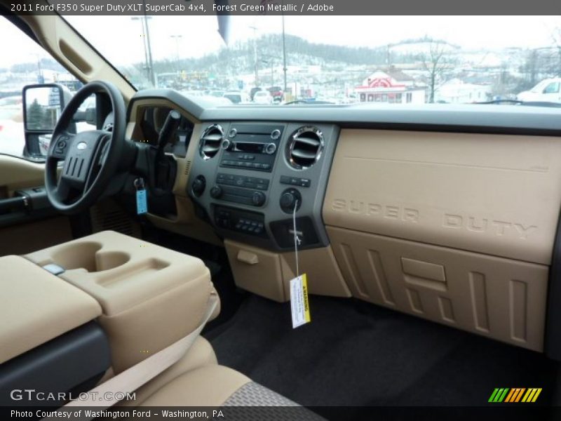 Forest Green Metallic / Adobe 2011 Ford F350 Super Duty XLT SuperCab 4x4