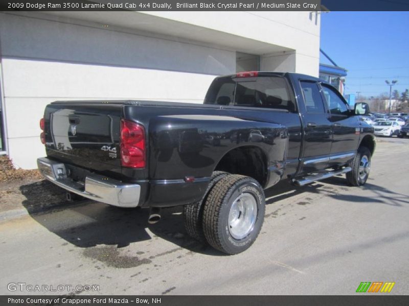 Brilliant Black Crystal Pearl / Medium Slate Gray 2009 Dodge Ram 3500 Laramie Quad Cab 4x4 Dually