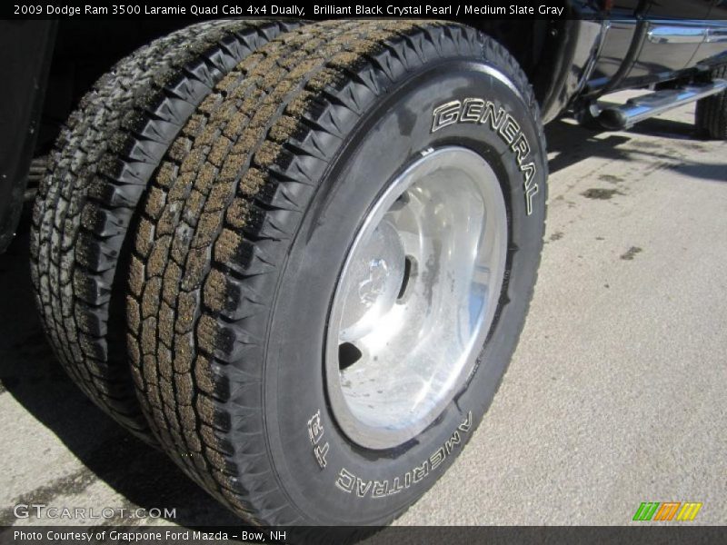 Brilliant Black Crystal Pearl / Medium Slate Gray 2009 Dodge Ram 3500 Laramie Quad Cab 4x4 Dually