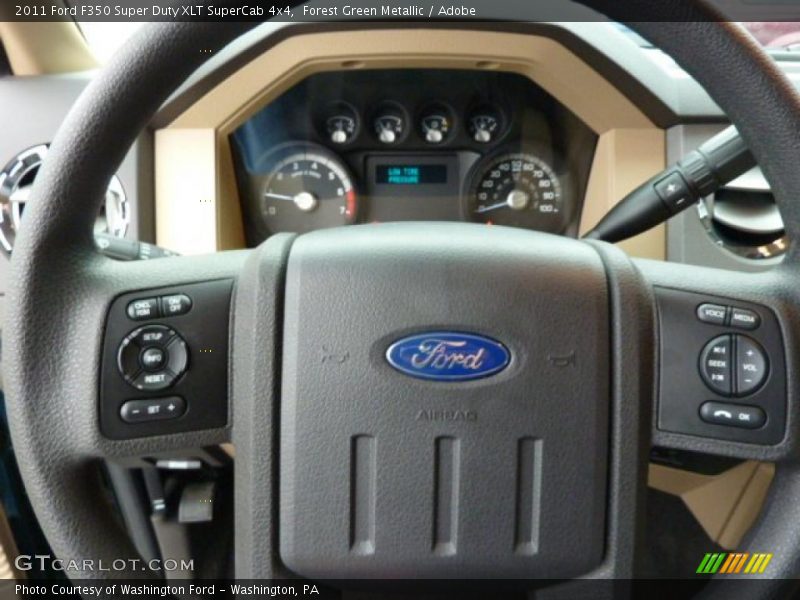 Forest Green Metallic / Adobe 2011 Ford F350 Super Duty XLT SuperCab 4x4