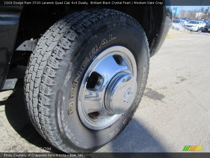 Brilliant Black Crystal Pearl / Medium Slate Gray 2009 Dodge Ram 3500 Laramie Quad Cab 4x4 Dually