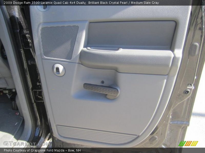 Brilliant Black Crystal Pearl / Medium Slate Gray 2009 Dodge Ram 3500 Laramie Quad Cab 4x4 Dually