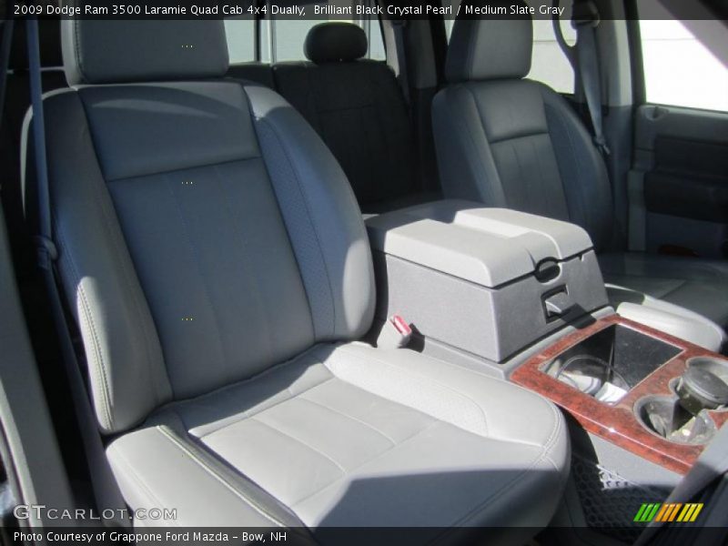 Brilliant Black Crystal Pearl / Medium Slate Gray 2009 Dodge Ram 3500 Laramie Quad Cab 4x4 Dually