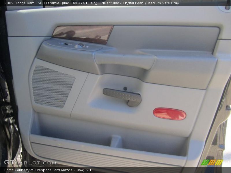 Brilliant Black Crystal Pearl / Medium Slate Gray 2009 Dodge Ram 3500 Laramie Quad Cab 4x4 Dually
