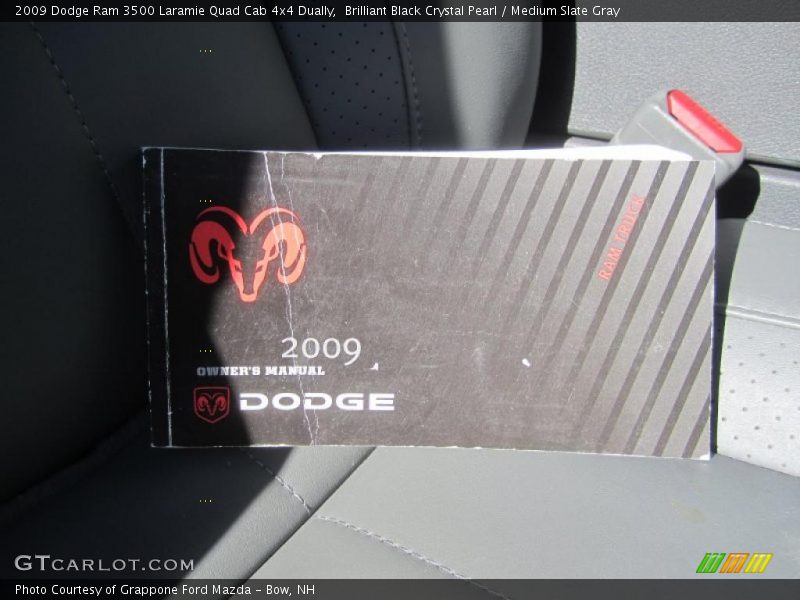 Brilliant Black Crystal Pearl / Medium Slate Gray 2009 Dodge Ram 3500 Laramie Quad Cab 4x4 Dually