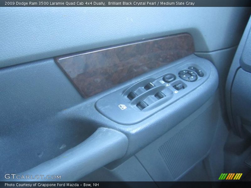 Brilliant Black Crystal Pearl / Medium Slate Gray 2009 Dodge Ram 3500 Laramie Quad Cab 4x4 Dually