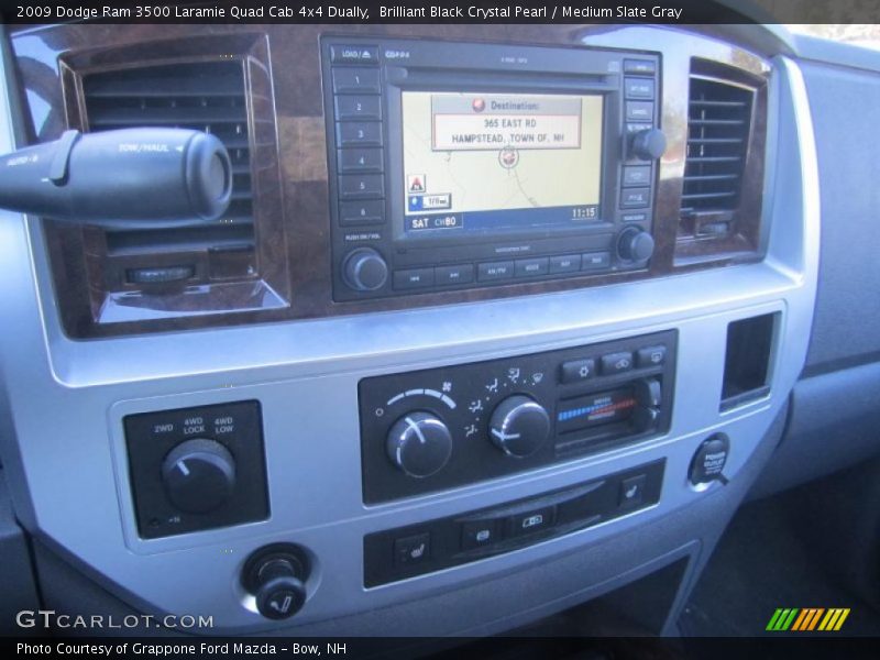 Brilliant Black Crystal Pearl / Medium Slate Gray 2009 Dodge Ram 3500 Laramie Quad Cab 4x4 Dually