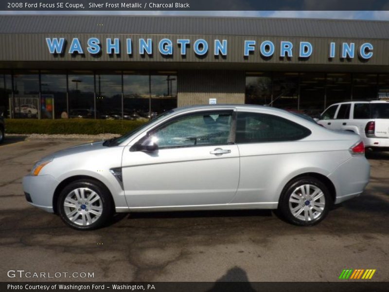 Silver Frost Metallic / Charcoal Black 2008 Ford Focus SE Coupe