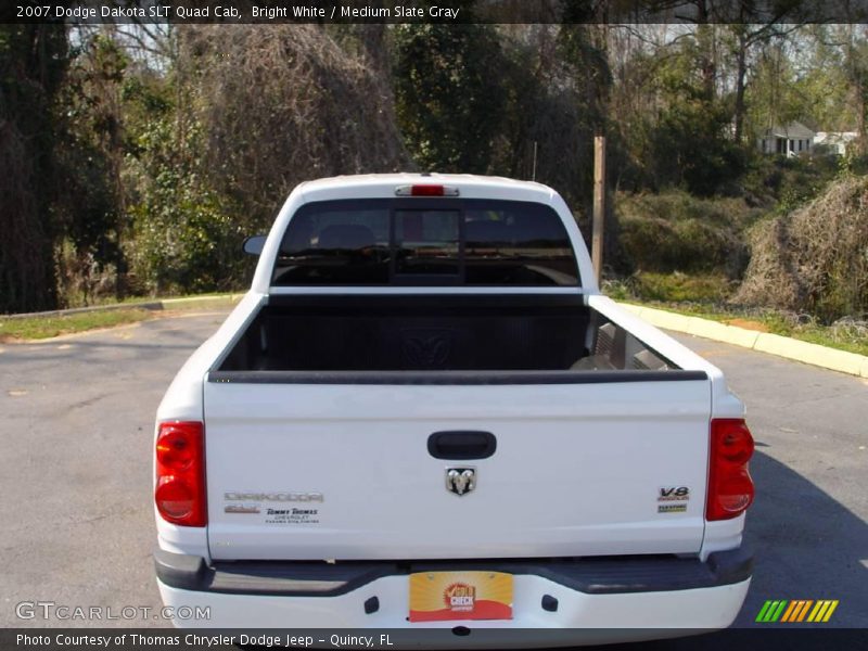 Bright White / Medium Slate Gray 2007 Dodge Dakota SLT Quad Cab