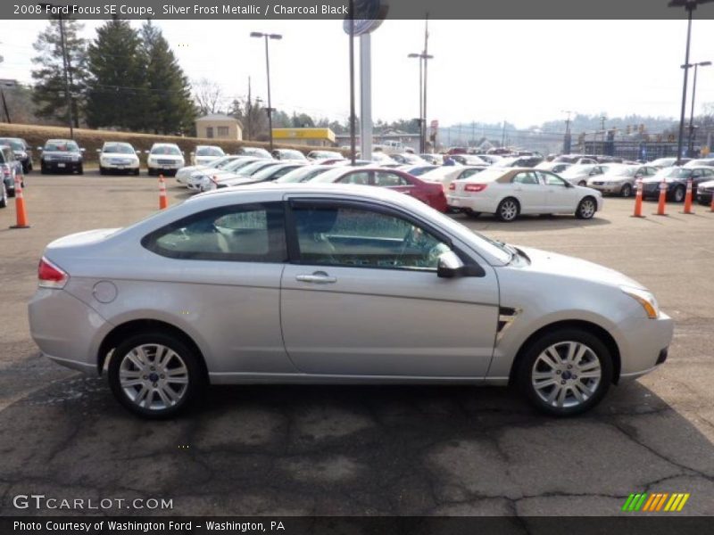 Silver Frost Metallic / Charcoal Black 2008 Ford Focus SE Coupe