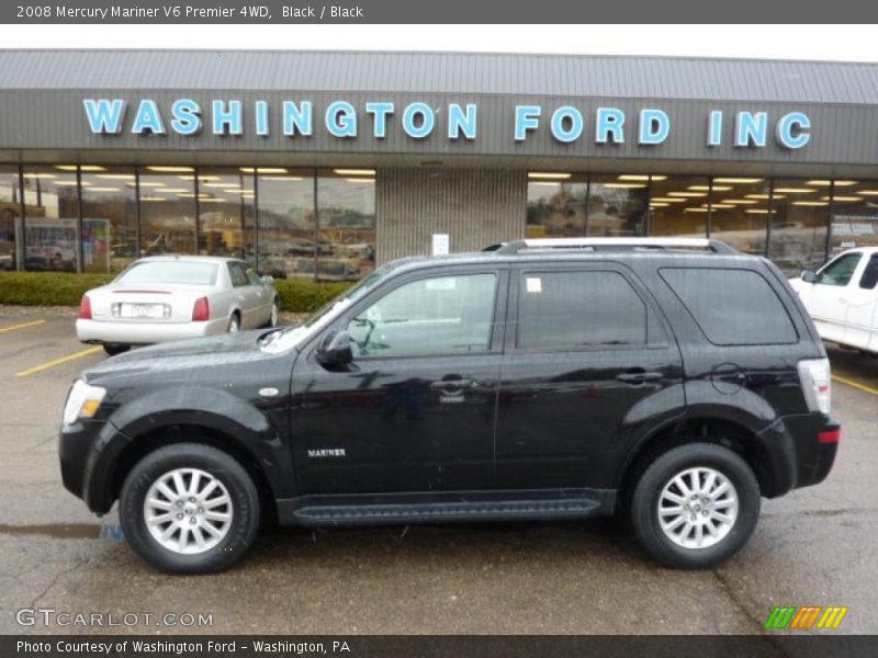 Black / Black 2008 Mercury Mariner V6 Premier 4WD