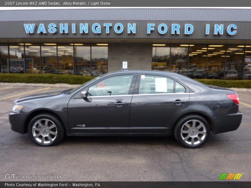 Alloy Metallic / Light Stone 2007 Lincoln MKZ AWD Sedan